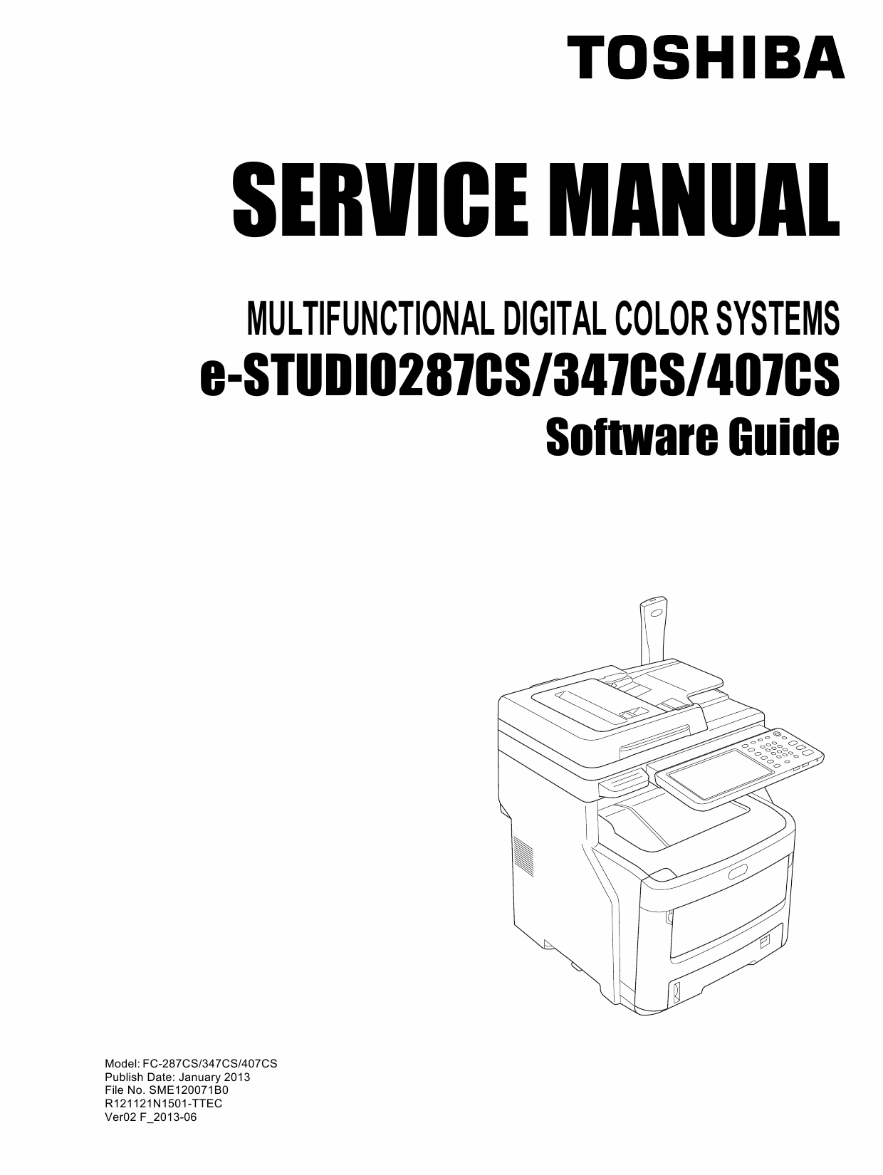 TOSHIBA e-STUDIO 287CS 347CS 407CS Software Service Manual-1